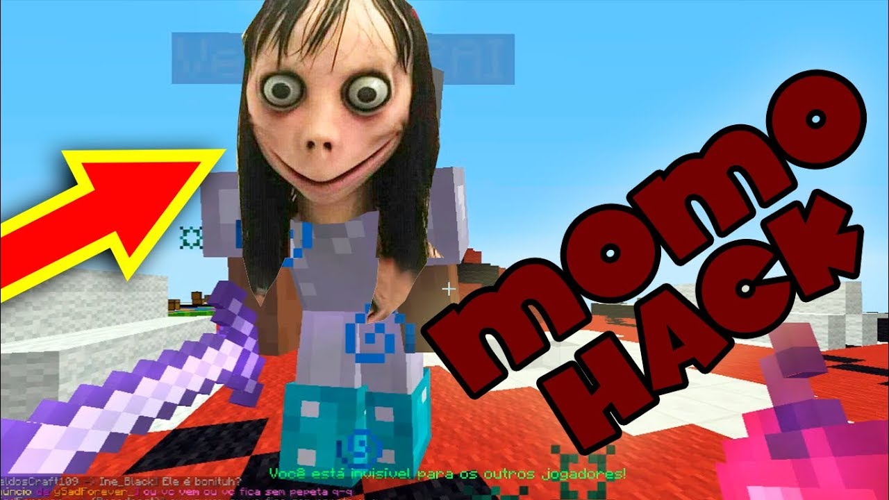 O HACK DA MOMO! Minecraft Banindo Hackers - 