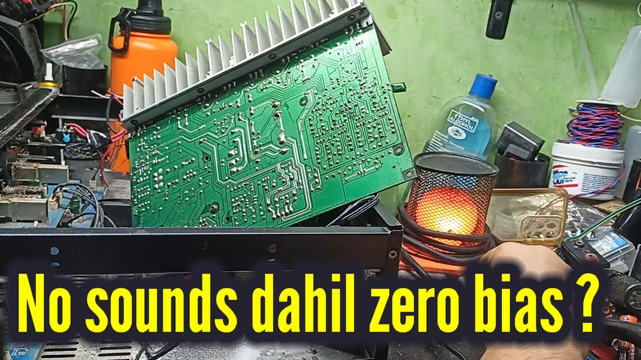 Amplifier na walang sounds dahil sa Zero bias?