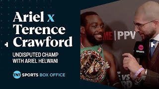 History-Maker Terence Crawford & Ariel Helwani After Becoming First Two-Weight Male Undisputed Champ