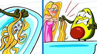 PRINCESSES GET INTO AWKWARD SITUATIONS || FUNNY THINGS ONLY GIRLS UNDERSTAND