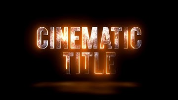 Cinematic Trailer Text Animation in After Effects