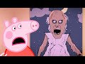 Granny attacks pig house  funny horror story