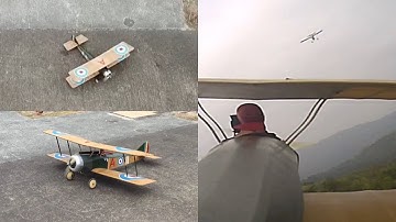 WW1 Sopwith Camel Fighter w/OS FS70 4 stroke engine shot by dji MP, dji OA & FPV