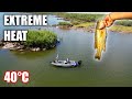 Bass fishing in extreme heat  arabie dam