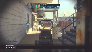COD Ghosts | 15-1 HoneyBadger SnD | I got hit by a car!
