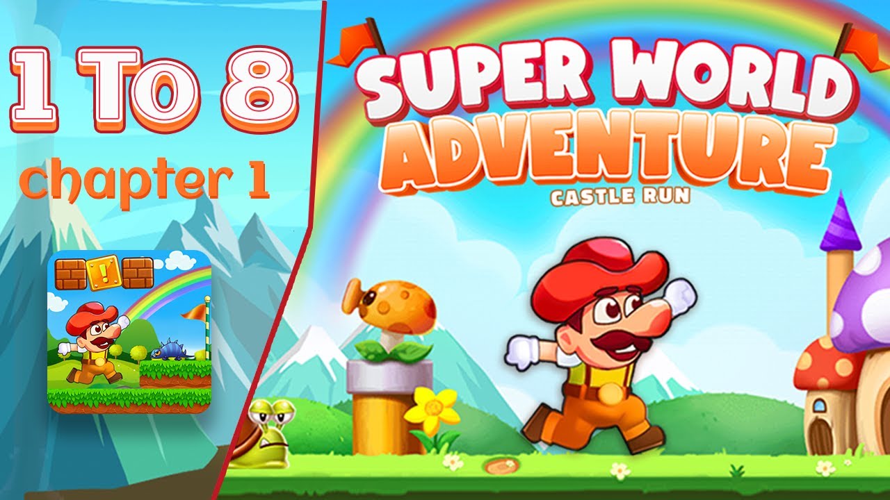 Super World Adventure Castle Run Levels 1/8 Chapter 1 Gameplay