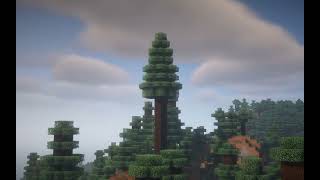 trying minecraft shaders, 64 chunks render distance