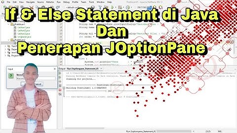 Java Swing - JOptionPane - If Statement | If and Else Statement | Bahasa Pemrograman Java