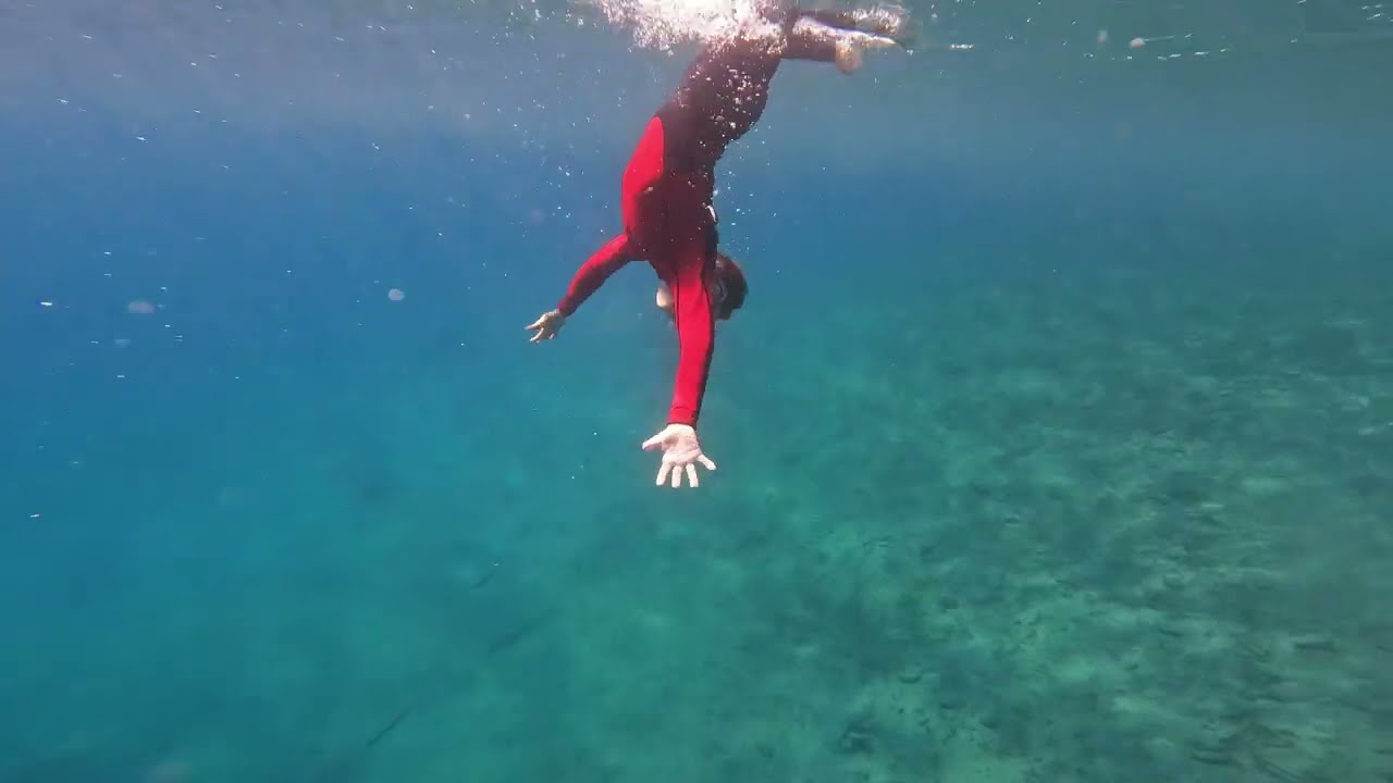 Little Boy Diving at Lake Crescent in Washington near Olympic National Park