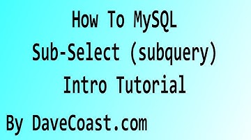How To MySQL Sub-Select (subquery) - Intro Tutorial - HD Video