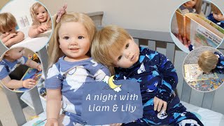 Reborn Toddlers Lily \& Liam's Night Routine | Sophia's Reborns