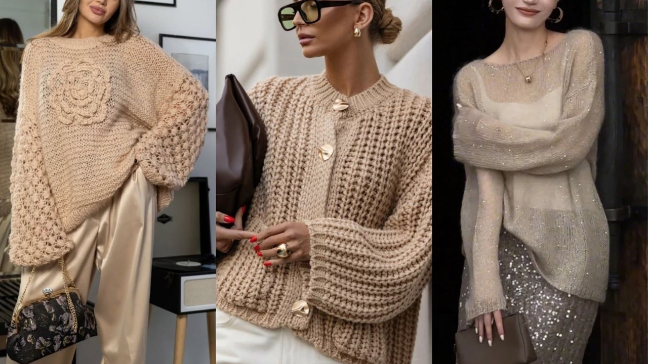 ВЯЗАНЫЙ ГАРДЕРОБ НА ВЕСНУ 2026 В СТИЛЬНЫХ ОБРАЗАХ💕 МОДНЫЕ СВИТЕРА ПУЛОВЕРЫ КАРДИГАНЫ