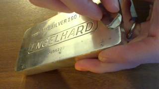 Magnet Test on a Real and Fake Engelhard 100oz Silver Bar