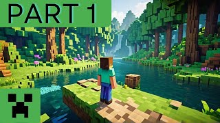 Minecraft Survival World - Relaxing Gameplay, No Commentary - Part 1