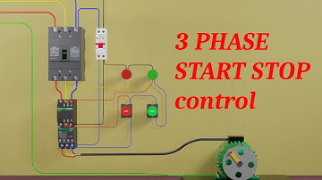 3-phase motor start-stop circuit.. Animated video