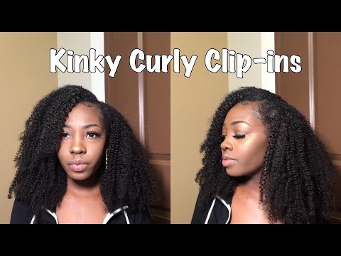 video about Clip in Hair Extension Kinky Curl