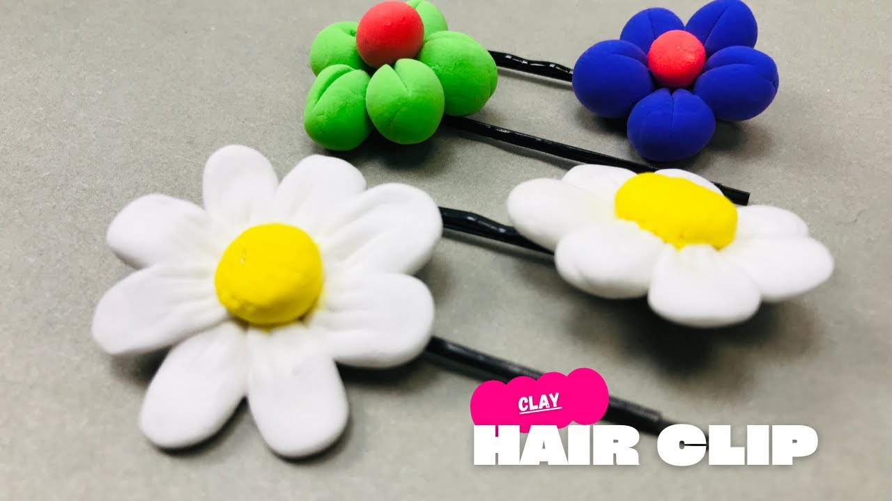 DIY Polymer Clay Hair Clips Make hair clips at home Clay Creations