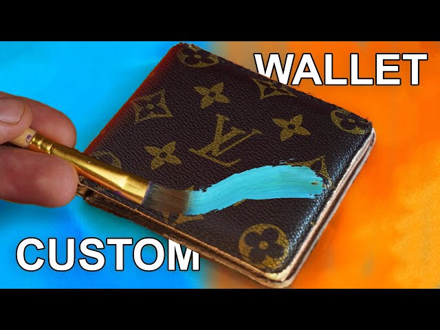 Custom Painting a Louis Vuitton Wallet with Bubbles 