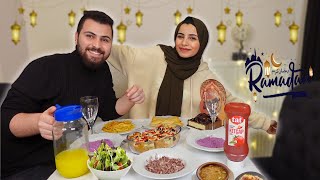 افطار سابع يوم من رمضاناجواء الثلج مع رمضان️