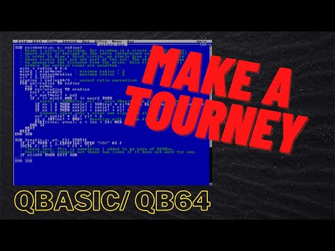 Make a TOURNAMENT Match Maker in QBasic / QB64 (Groupless)