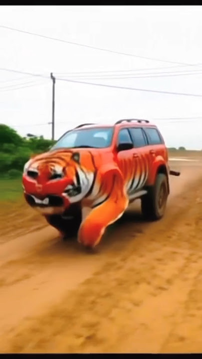 Wow Mahindra Scorpio is converted to tiger and walking 😱🚙🐅#automobile #scorpio #shorts #ferrari