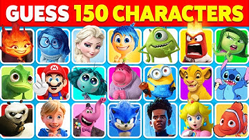 Guess 150 Characters in 3 Seconds | Despicable Me 4, Inside Out 2, Minions, Spider-Man, Disney Quiz