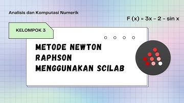 (85) 4.1.2 | sin x = 3x - 2 | Metode numerik Newton Raphson menggunakan Scilab