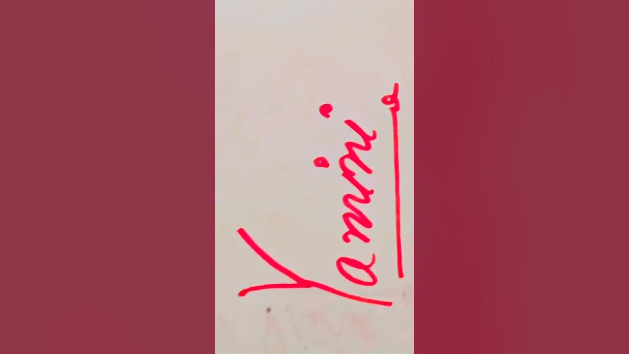 Yamini Name Calligraphy calligraphy name trending viral calligraphybykritika YouTube