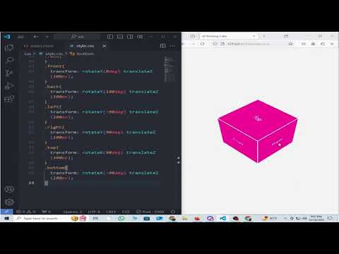 Create 3D Rotating Cube Animation with HTML & CSS  CSS Hover Effects Tutorial