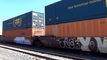 Real Fast CSX Double Stack Train