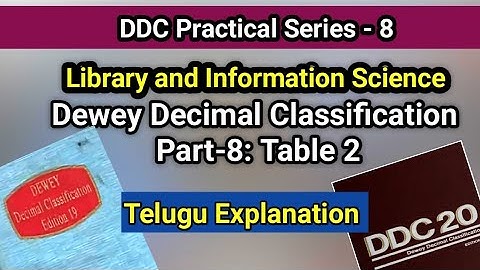 DDC Practice Part-8: Table 2 II Library Classification II Seshu Creations