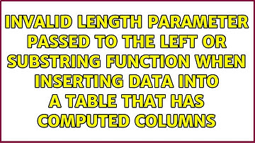 Invalid length parameter passed to the LEFT