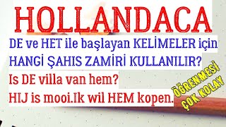 Hollandaca Öğreniyorum,Het ve De Artikelleri için Zamirler,Het De in Dutch Grammar,Persoonwoorden