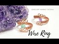 Wire Ring - Wire Bead Ring - Jewellery Making Tutorial -  Make a Gemstone Ring