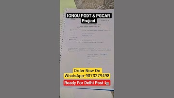 ignou pgcar project kaise banaye | ignou pgdt project proposal #ignou #pgcar #project #shorts