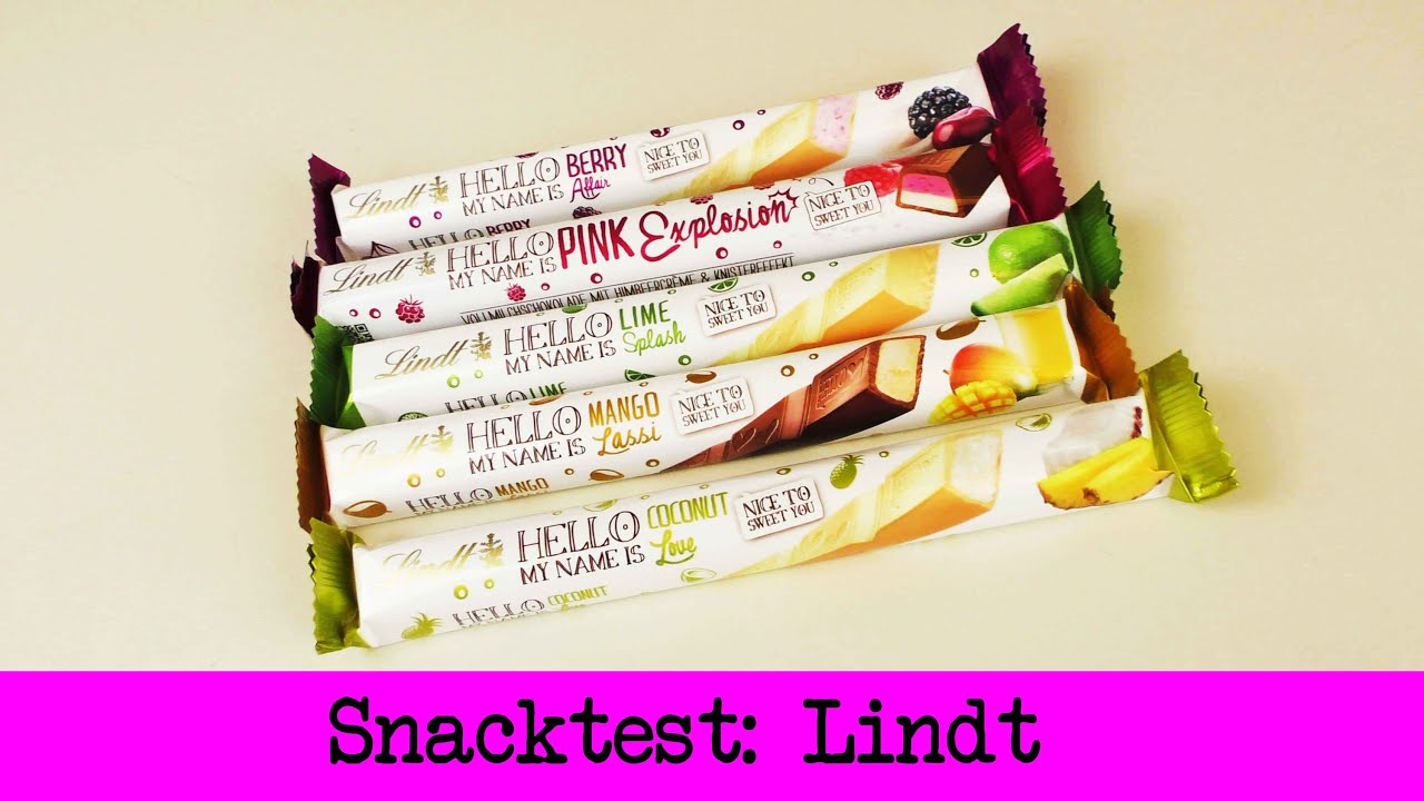 DIY Inspiration Snack test | Hello Lindt Schokolade - Sommer Sorten 2015 verschiedene Sorten - YouTube