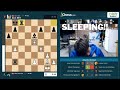 Player sleeping during the Pro chess league ft. Danny Rensch and Anna Rudolf