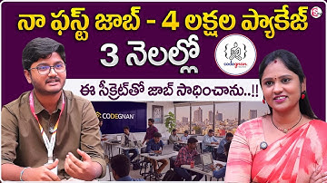 Codegnan : First Job @ 4 Lakhs Package | Inspiring Success Story | Student Real Feedback @Codegnan