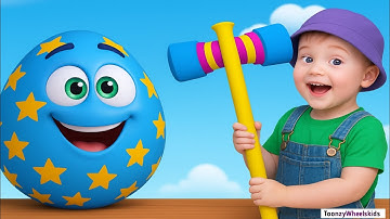 Easter Egg Song + Learn Colors with Bunny | Fun Color Song for Kids | Toonzy Wheels Kids 