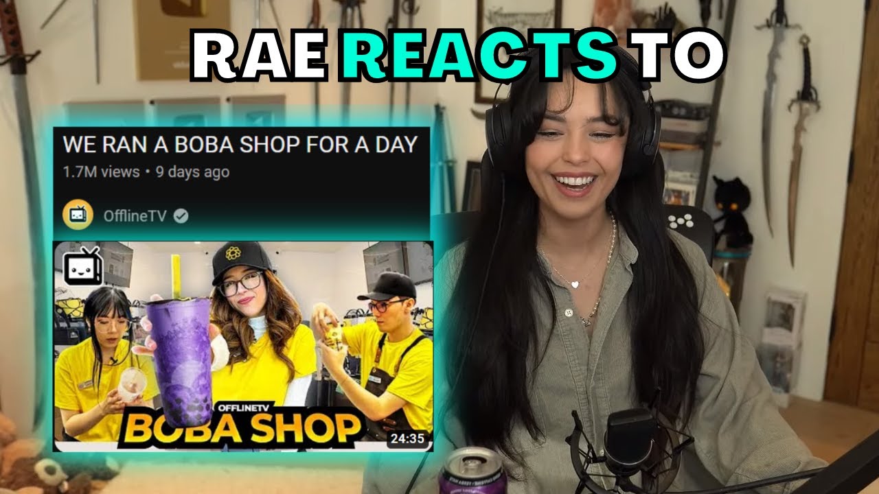 Valkyrae reacts to OTV's new video (We Ran A Boba Shop For A Day) - YouTube