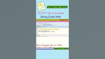 SQL SELECT Query String Pattern End With Oracle Tamil #shorts #dbms #sql #query #ssitlecturestamil