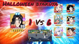 Halloween Byakuya 1v6, can he do it? Arena battle bleach immortal/eternal soul