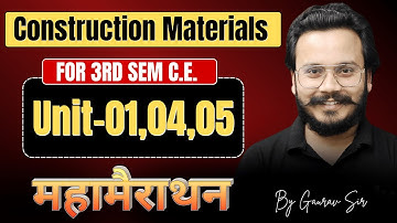 Construction Materials | Unit-01,04,05 | G6 Batch | BTEUP 2025
