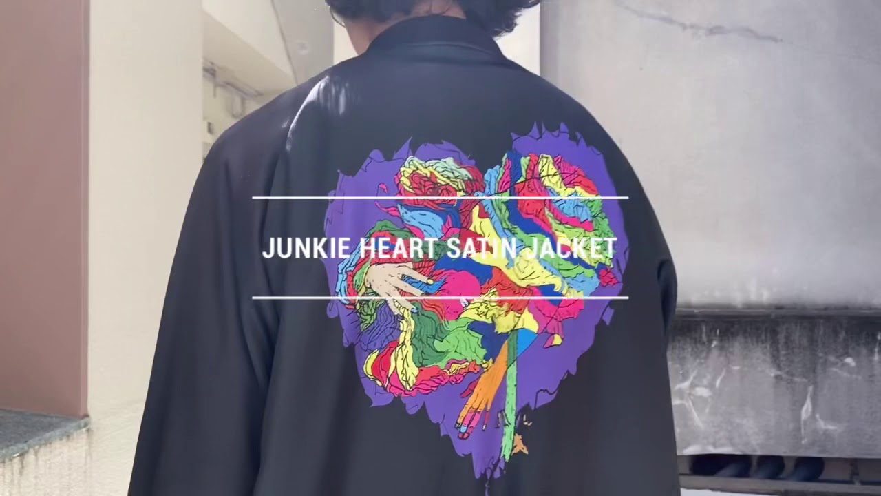 VARDE77 JUNKIE HEART SATIN JACKET