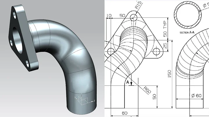 NX 12 Tutorial #29 | 3D Model with Combined Curve Projection
