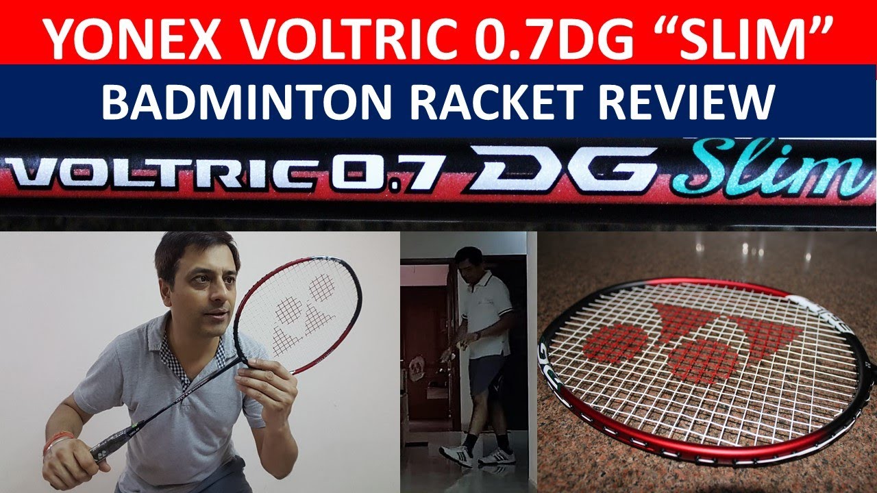 Yonex VOLTRIC 0.7DG Slim Badminton Racquet with free Full Cover 35 lbs Tension 