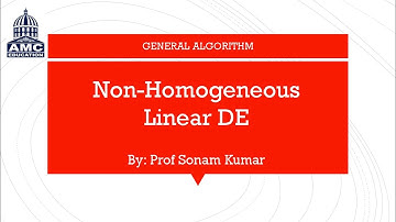 General Algorithm to Solve Non-Homogeneous Linear Differential Equations