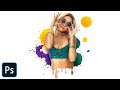 Dripping Paint &amp; Splatter Ink  Effect - Photoshop Tutorial