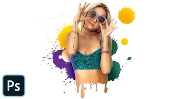 Dripping Paint & Splatter Ink  Effect - Photoshop Tutorial