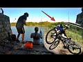 &quot;Caída en bici&quot; Día de pesca - Carpa a la pizza. Pesca y cocina